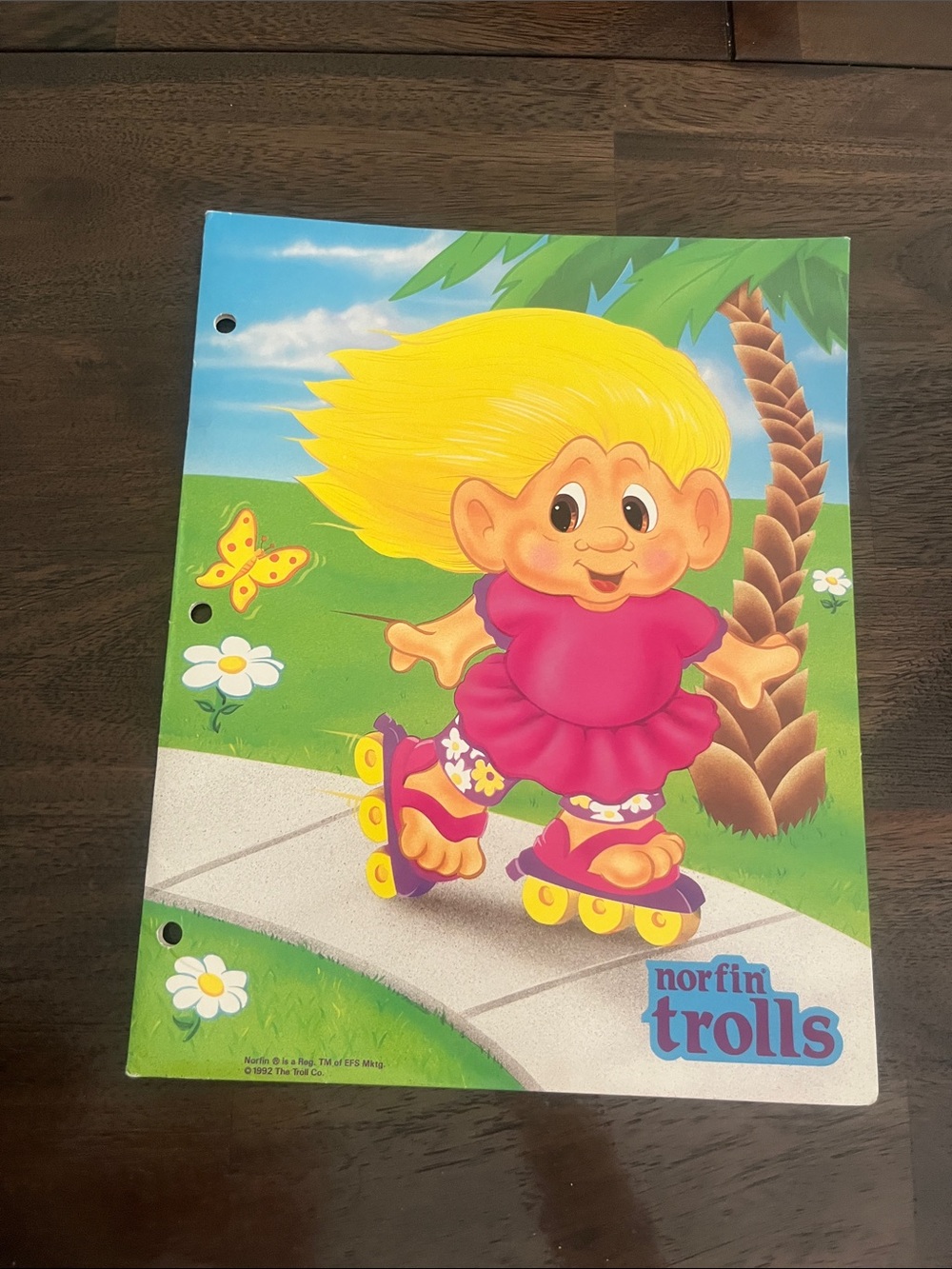 NORFIN Trolls 1992 Roller Skating Folder 90s